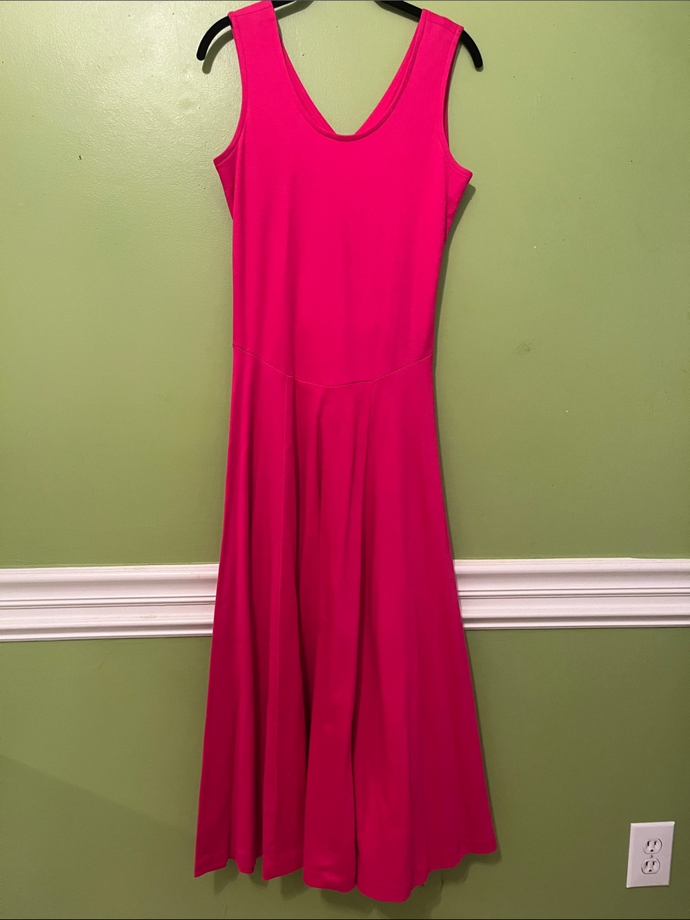 Carol Little Cotton Back Button Dress with Full Skirt